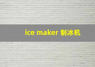 ice maker 制冰机